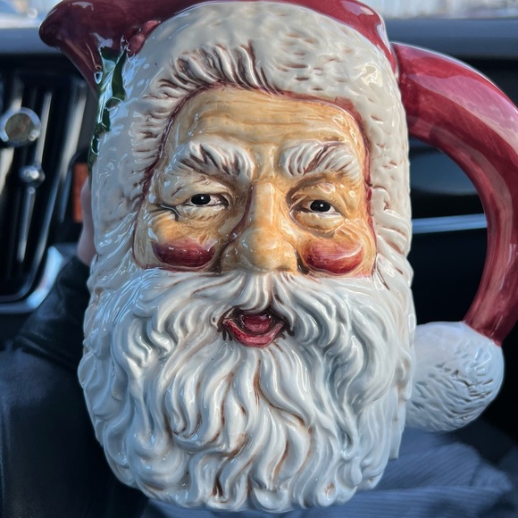 Vintage Hand painted ceramic 1996 Santa mug & Pitcher double faced Santa - Picture 3 of 12